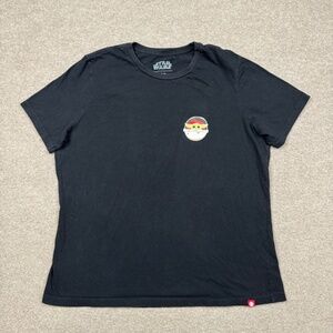 Element x Star Wars Graphic T Shirt Women's Size L Black Short Sleeve Yoda Tee